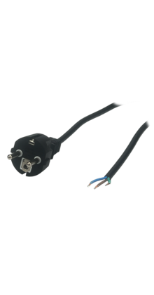 LED voeding stroomkabel – zwart – 1,5 meter - Geaard