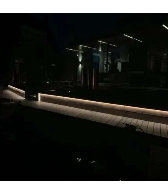 PRO LED strip warm wit 8W 700LM 240LED p/m 48VDC IP68 3000K CRI95 - 5 meter