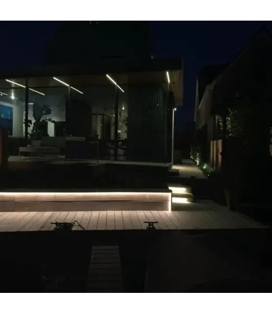 PRO LED strip warm wit 8W 700LM 240LED p/m 48VDC IP68 3000K CRI95 - 5 meter