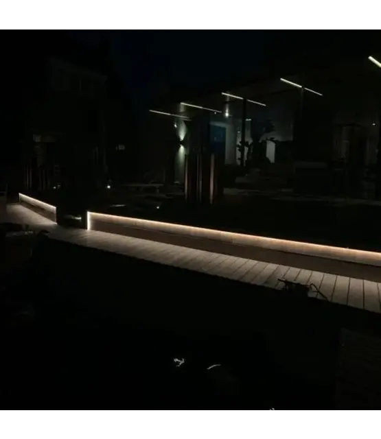 PRO LED strip warm wit 8W 700lm/meter 240LED 48VDC IP68 3000K CRI95 - 30 meter