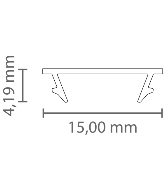 10 meter Losse LED profiel klikafdekking - Opaal - 301, 302, 303, 308