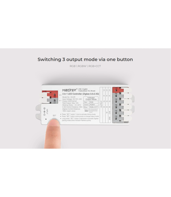 Professionele ZIGBEE + TUYA + WIFI + 2,4ghz 3 in 1 LED controller E3-ZR - AANBIEDING