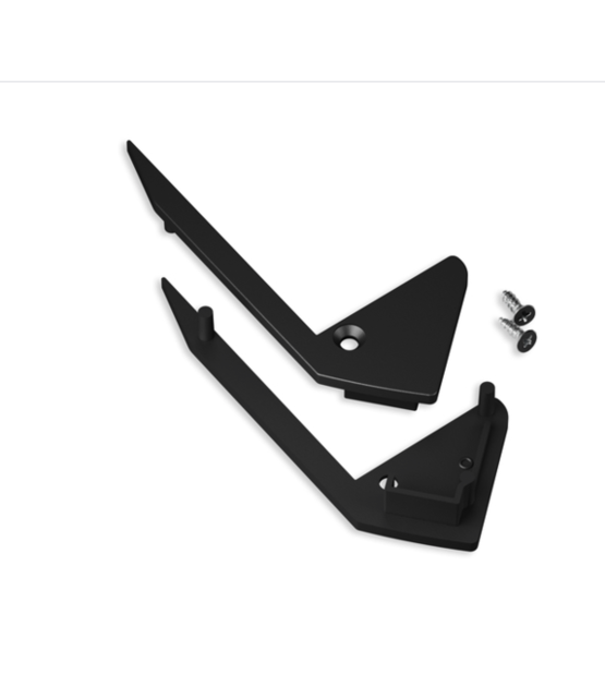 Eindkap set van 2 stuks B12ZWART trapprofiel