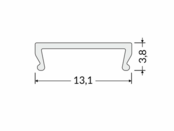Losse 20 meter klikafdekking vlak model F12ALU, F12WIT, F12ZWART - C-Opaal-2m