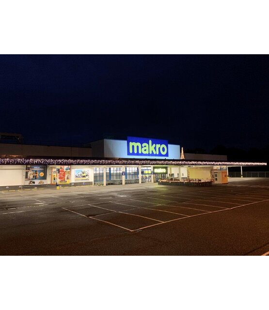 22 meter x 0,4 meter - IJspegel kerstverlichting 100 LED’s – zwarte kabel - professioneel - IP65 waterdicht - LUKSUS