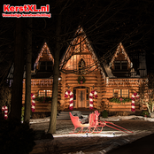 22 meter x 0,4 meter - IJspegel kerstverlichting 100 LED’s – zwarte kabel - professioneel - IP65 waterdicht - LUKSUS