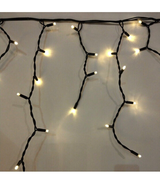 24 meter x 0,4 meter - IJspegel kerstverlichting 100 LED’s – zwarte kabel - professioneel - IP65 waterdicht - LUKSUS