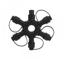 5 weg splitter LED – | Zwart Snoer | 230V Koppelbaar | IP65