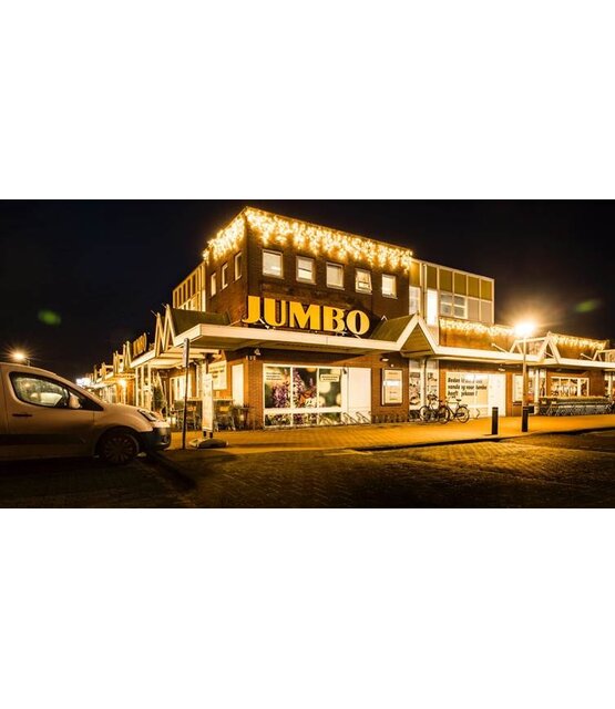 40 meter x 0,4 meter - IJspegel kerstverlichting 100 LED’s – zwarte kabel - professioneel - IP65 waterdicht - LUKSUS