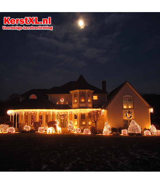 40 meter x 0,4 meter - IJspegel kerstverlichting 100 LED’s – zwarte kabel - professioneel - IP65 waterdicht - LUKSUS
