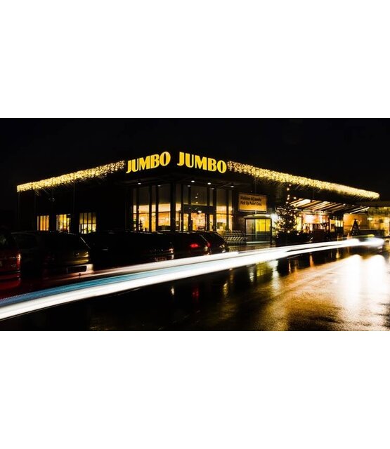 60 meter x 0,4 meter - IJspegel kerstverlichting 100 LED’s – zwarte kabel - professioneel - IP65 waterdicht - LUKSUS