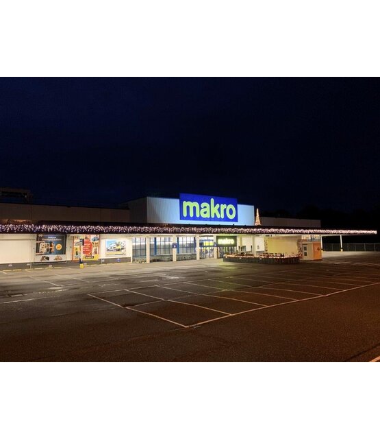 60 meter x 0,4 meter - IJspegel kerstverlichting 100 LED’s – zwarte kabel - professioneel - IP65 waterdicht - LUKSUS