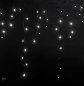 90 meter x 0,4 meter - IJspegel kerstverlichting 100 LED’s – zwarte kabel - professioneel - IP65 waterdicht - LUKSUS