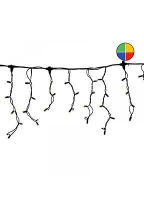 LED IJspegelverlichting 2x0,4m – RGBY Kleuren – Zwart Snoer – IP65 – 230V Pro Systeem