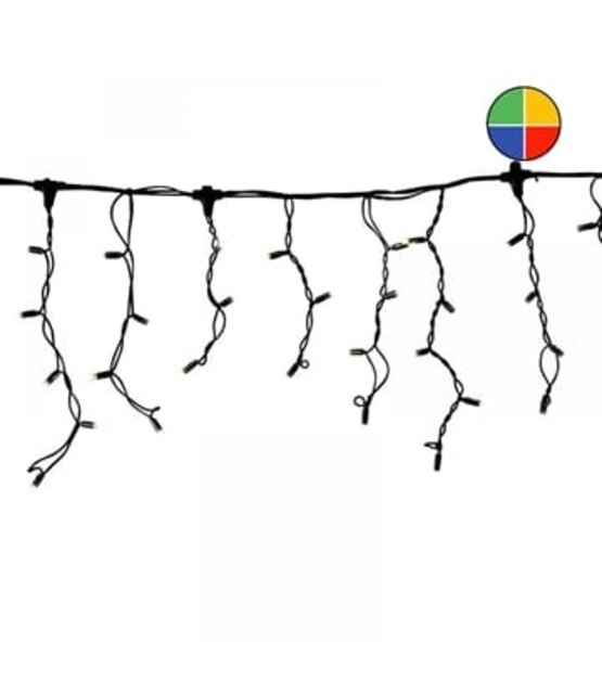 LED IJspegelverlichting 2x0,4m – RGBY Kleuren – Zwart Snoer – IP65 – 230V Pro Systeem