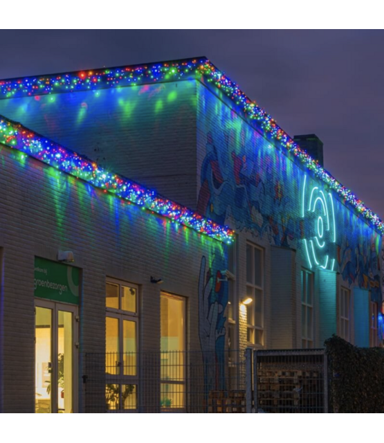 LED IJspegelverlichting 2x0,4m – RGBY Kleuren – Zwart Snoer – IP65 – 230V Pro Systeem