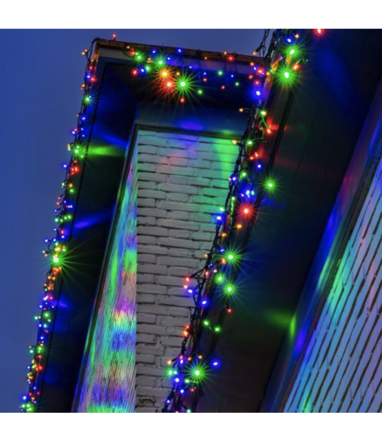 LED IJspegelverlichting 2x0,4m – RGBY Kleuren – Zwart Snoer – IP65 – 230V Pro Systeem