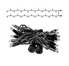 LED eindstuk verlichting 2x1,5m – Warm wit 3000K – Zwart snoer – 230V IP65