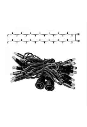 LED eindstuk verlichting 2x1,5m – Warm wit 3000K – Zwart snoer – 230V IP65