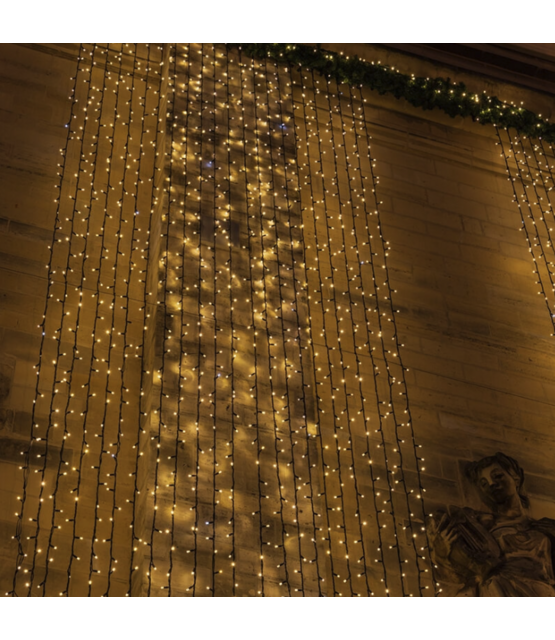 LED eindstuk verlichting 2x1,5m – Warm wit 3000K – Zwart snoer – 230V IP65