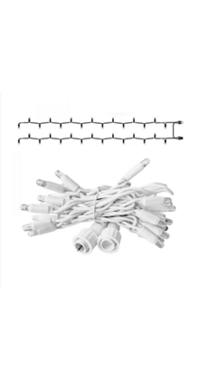 LED eindstuk verlichting 2x1,5m – Warm wit 2400K+ – Wit snoer – 230V IP65