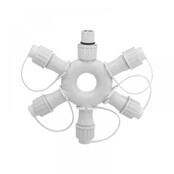 5 weg splitter LED – | Wit Snoer | 230V Koppelbaar | IP65