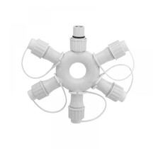 5 weg splitter LED – | Wit Snoer | 230V Koppelbaar | IP65