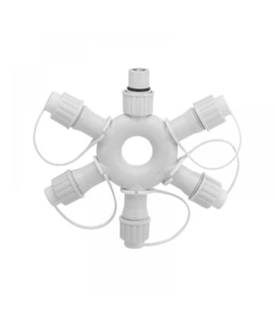 5 weg splitter LED – | Wit Snoer | 230V Koppelbaar | IP65