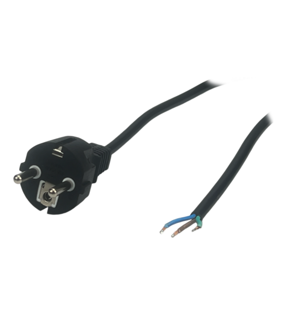 LED voeding stroomkabel – wit – 1,5 meter - Geaard