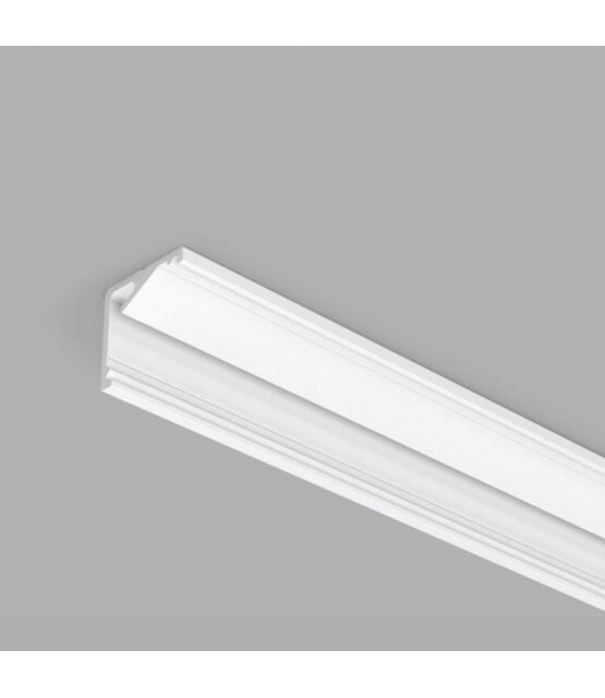 Wit LED hoekprofiel 3 - 4 meter met opaal afdekking 16,5 mm x 16,5 mm - C12WIT