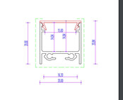 LED profiel 3 meter inclusief klikafdekking 20mm x 20mm - 318ZWART