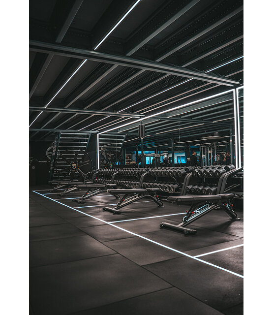 LED profiel 3 meter inclusief klikafdekking 20mm x 20mm - 318ZWART