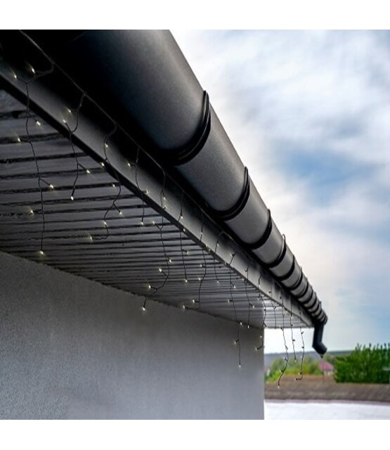 10 meter IJspegel kerstverlichting warm wit 480 LED voor binnen en buiten met 8 functies