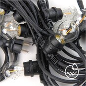 Koppelbare LED feestverlichting 10 meter lang met 10 lichtpunten E27 - prikkabel