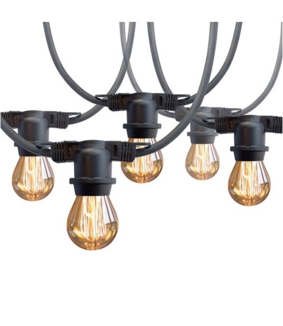 Koppelbare LED feestverlichting 10 meter lang met 20 lichtpunten E27 - prikkabel