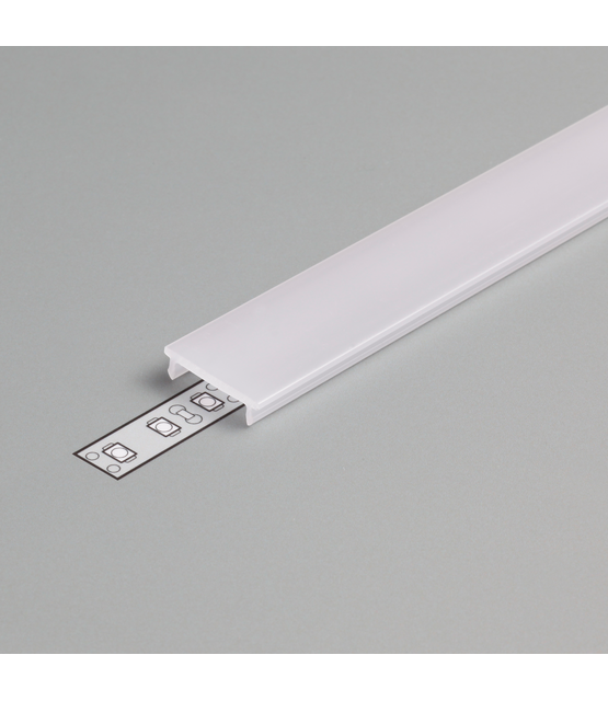 20 meter Losse LED profiel klikafdekking - Opaal - Trimless10ALU