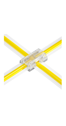COB LED strip connector kruisverbinder X - soldeervrij - klik connector - 8mm COB - IP20