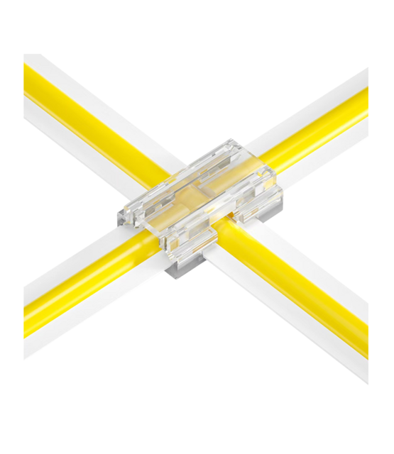 COB LED strip connector kruisverbinder X - soldeervrij - klik connector - 8mm COB - IP20