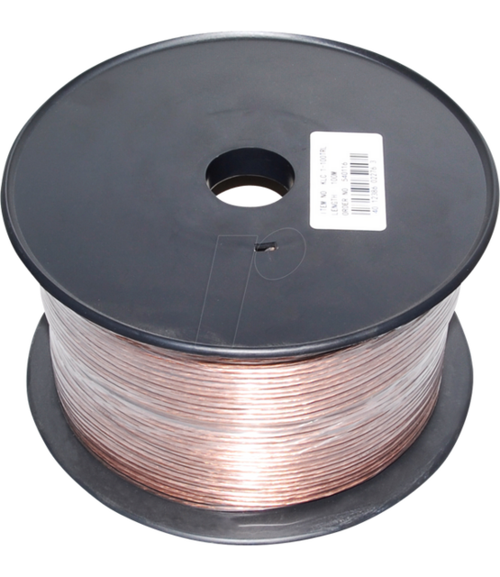 2 aderige led strip aansluitkabel 0,75 kwadraat - 1 meter transparant