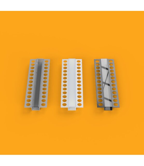 Trimless LED stucprofiel inclusief klikafdekking 62 mm x 15 mm -Trimless400