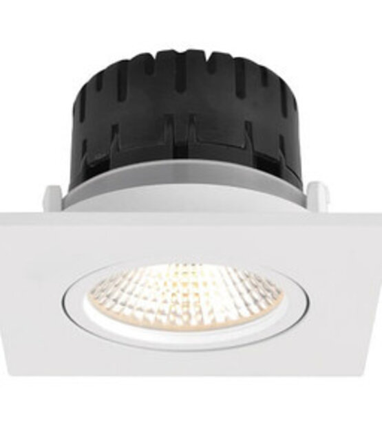 Design LED-inbouwspot AUSTIN vierkant | IP65 waterdicht voor badkamer en douche | Geïntegreerde 6W warmwitte LED | Dimbaar, vierkant | Inclusief driver