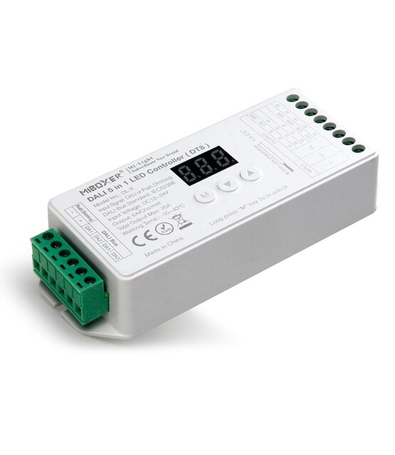 DALI enkel kleurige LED controller 5 in 1 LED strip controller - Miboxer DALI DT8 DT-X