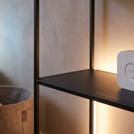 Waar staat het serienummer van een Hue Bridge