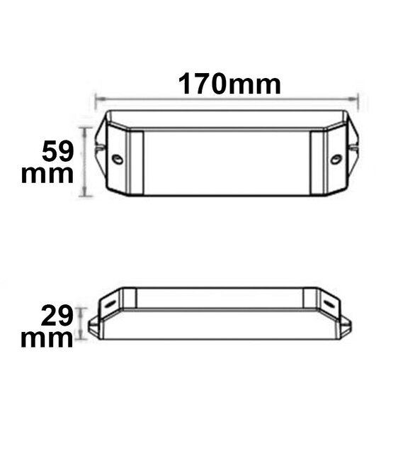 DMX512 RDM 8/16-bits decoder 1-5 kanalen 12-36V 5x5A 48V 5x1,5A