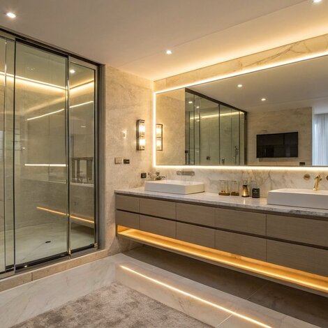 LED strips in uw badkamer verwerken