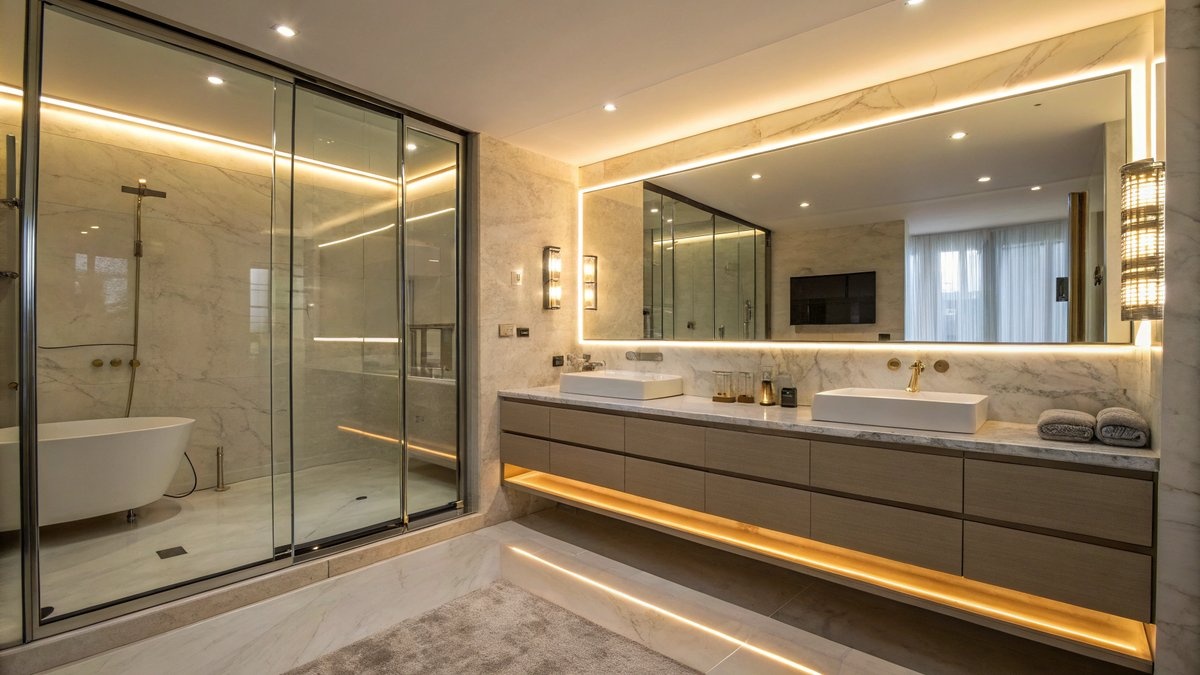 LED strips in uw badkamer verwerken