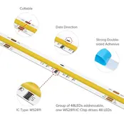 DIGILED COB WARM WIT 12W 24VDC IP30 5m Rol - PIXEL PRO - WS2811
