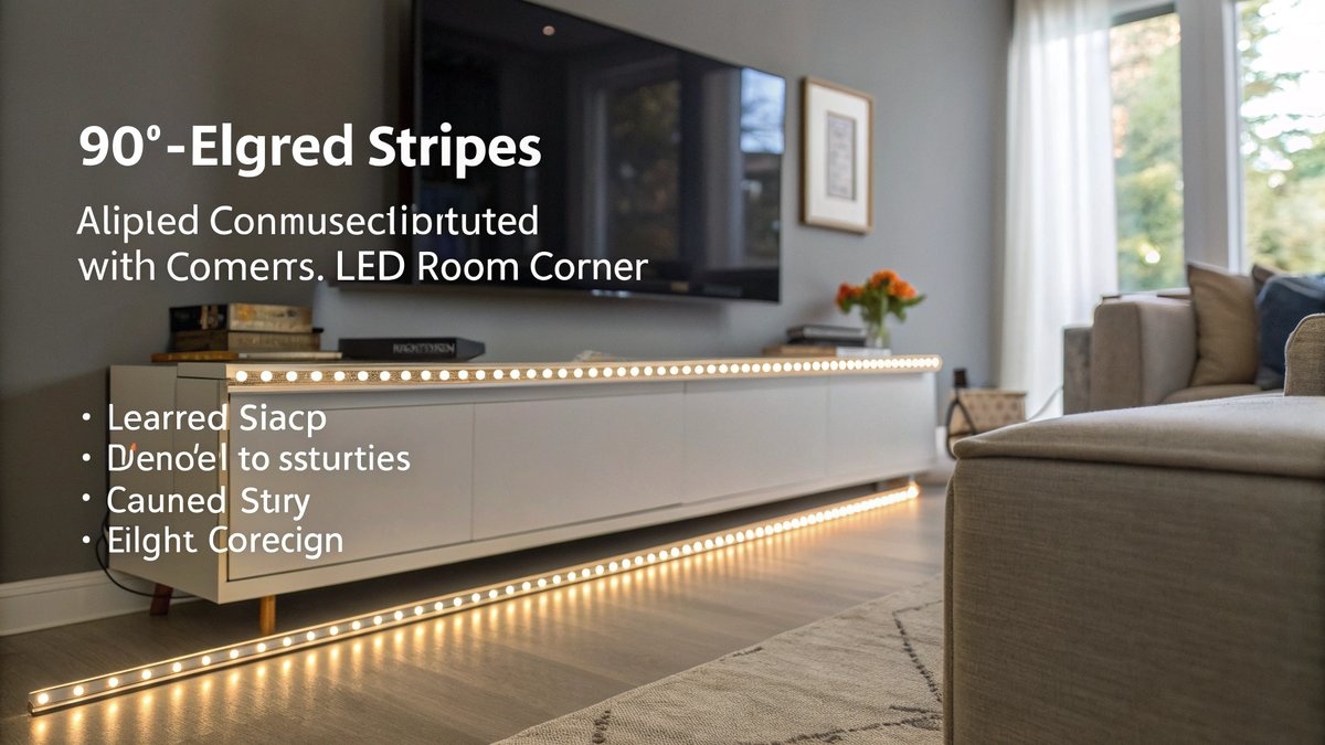 LED strips in een 90 graden hoek installeren