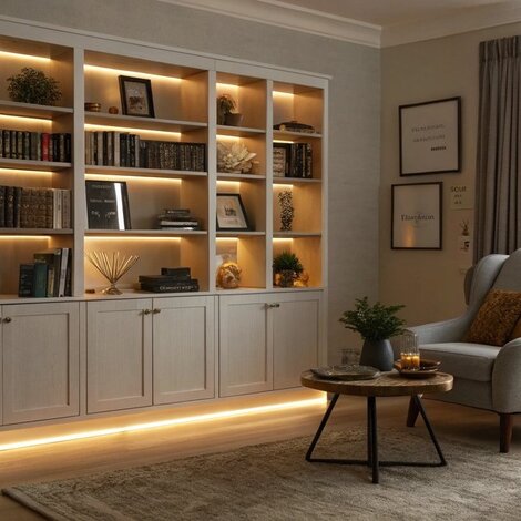 LED strips voor boekenplanken