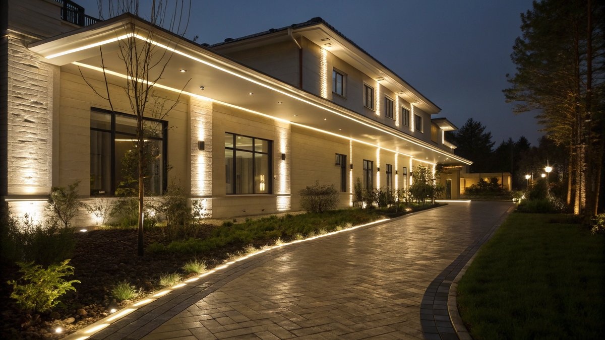 LED strips voor een gevel